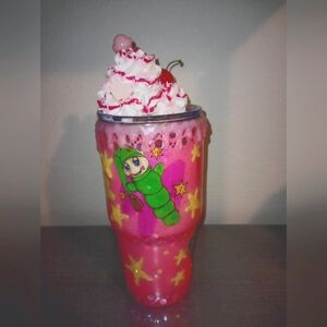 3D baby glow worm tumbler 🐛💖